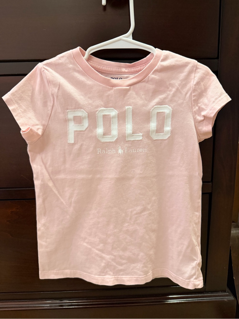 Polo by Ralph Lauren Girls' Light Pink Logo Tee